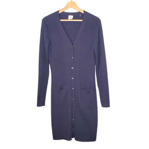 CAbi Counsel Button Front Long Duster Cardigan Sweater Black 5450 Size Medium